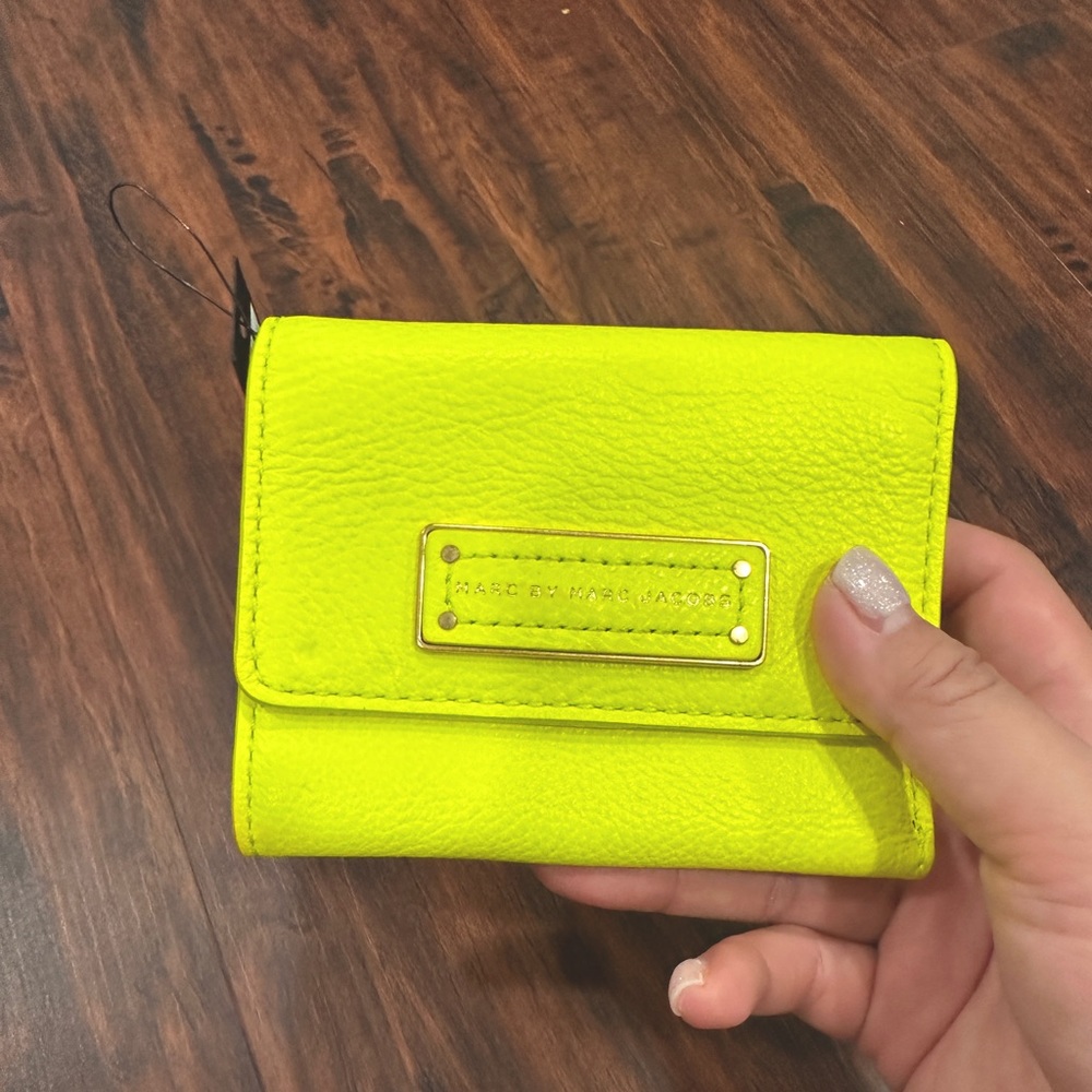 Marc Jacobs Neon Yellow Tri-fold Wallet